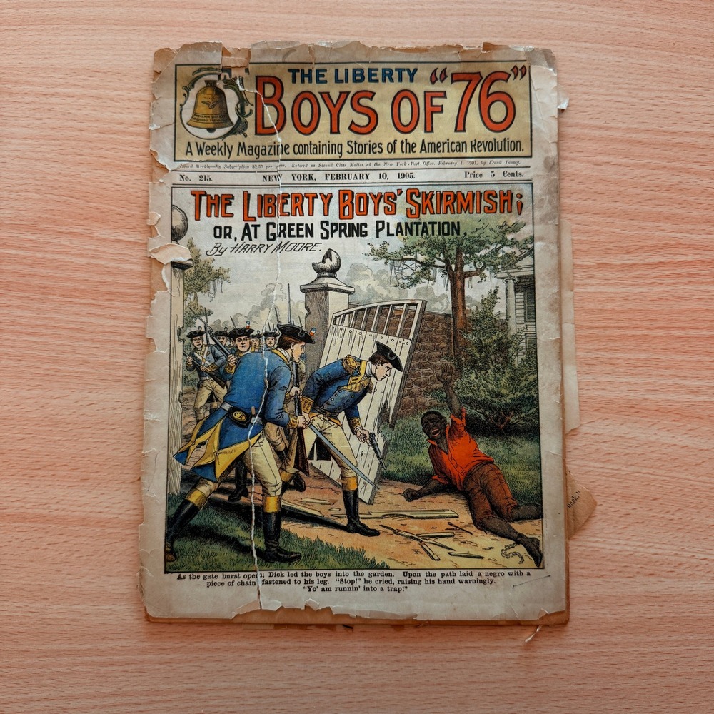Antique 1905 Liberty Boys of 76 Magazine No 215 Green Spring Plantation Skirmish